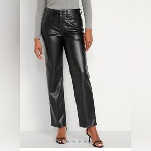 Old Navy High-Rise OG Straight Faux Leather Pants